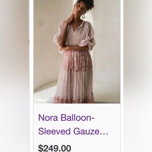 Nora balloon sleeve dress